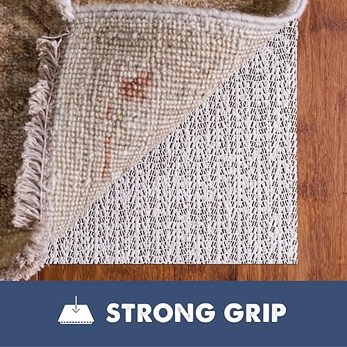 Miniatura 4 de Slip-Stop Rug Grip - Almohadilla antideslizante de perfil bajo para alfombras de área y alfombras de pasillo, agarre para suelos de madera dura, 2 x