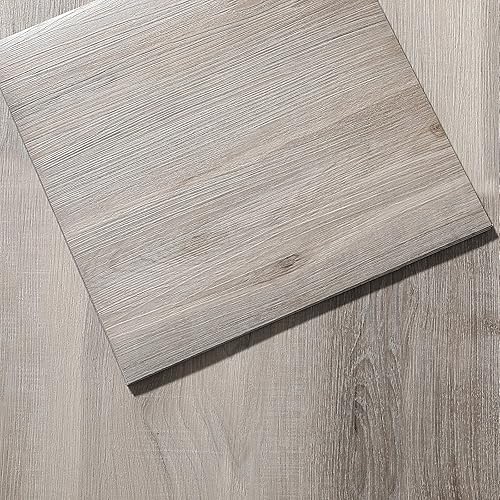 Peel and Stick Floor Tile, 20-Pack 12 x 12 inch Vinyl Flooring, Real Wood Look Self-Adhesive Luxury Vinyl Tiles, Easy DIY for Kitchen, Bedroom and Living Room, Cover 20 Sq. Ft, Davos Pecan