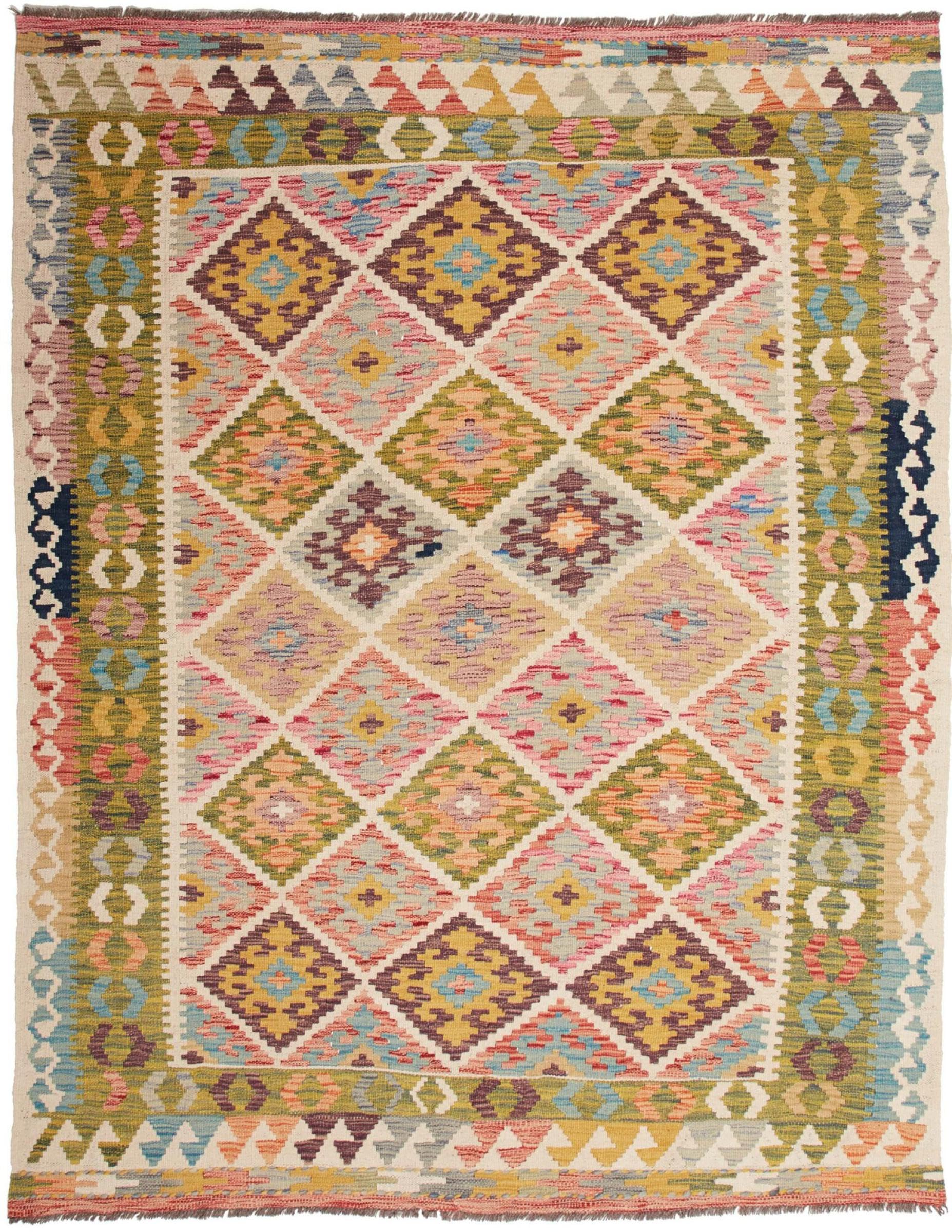 Tapis Kilim Afghan 156x201 tapis d'Orient en laine fait main pour salon