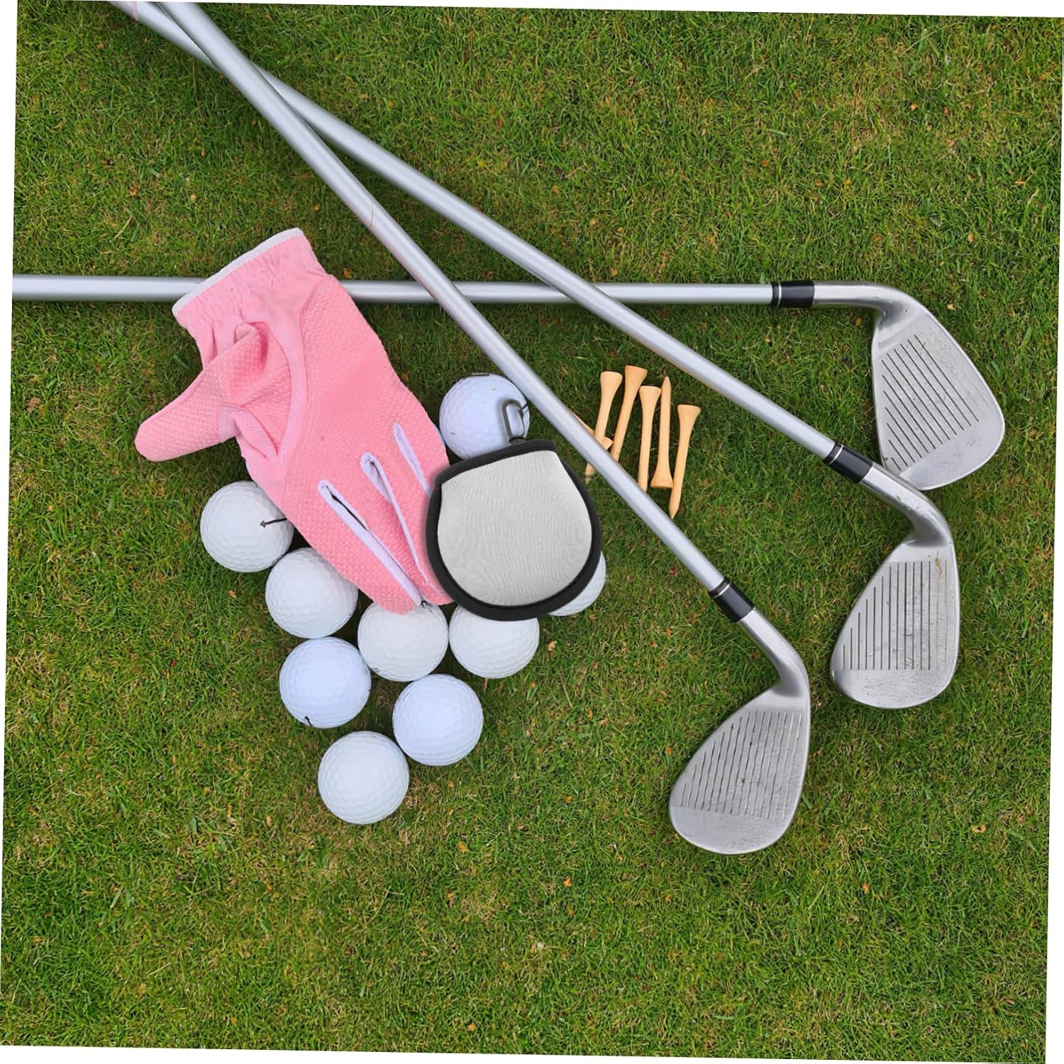 balacoo Golf Portable Golf Ball Washer Golf Ball Cleaning Pouch Golf Club Bag Accessories Golf Pouch Golf Ball