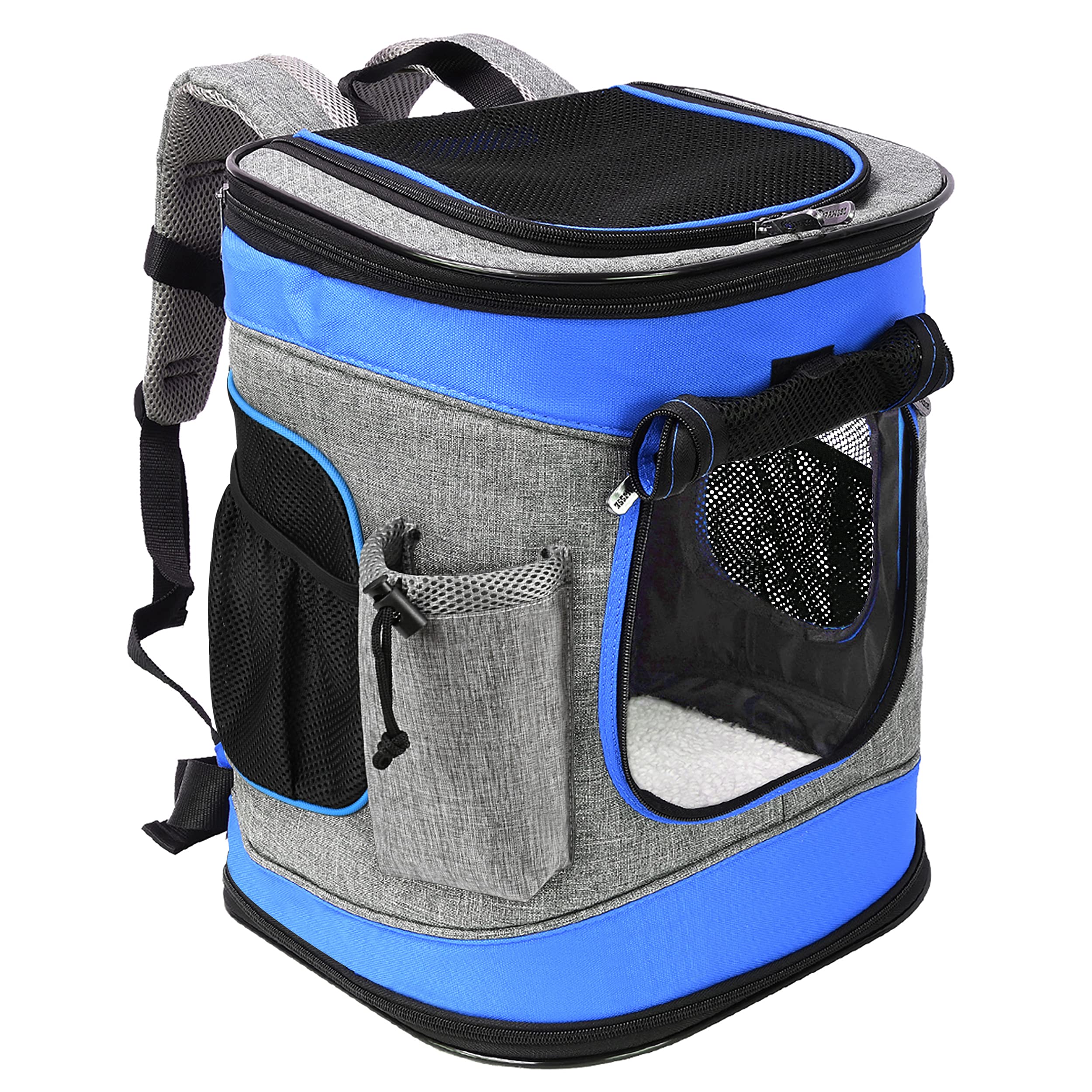 Kato Tirrinia Mochila para Perros, Bolsa de Transporte para Mascotas con Malla para Perros medianos, Gatos, Mochila para Cachorros de 1.5 LB Exterior
