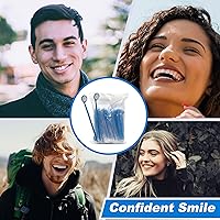 Vista 6 de 100pcs Desechables Examen Dental Boca Espejos Oral Dental Espejo Instrumento Dental Plástico (azul)