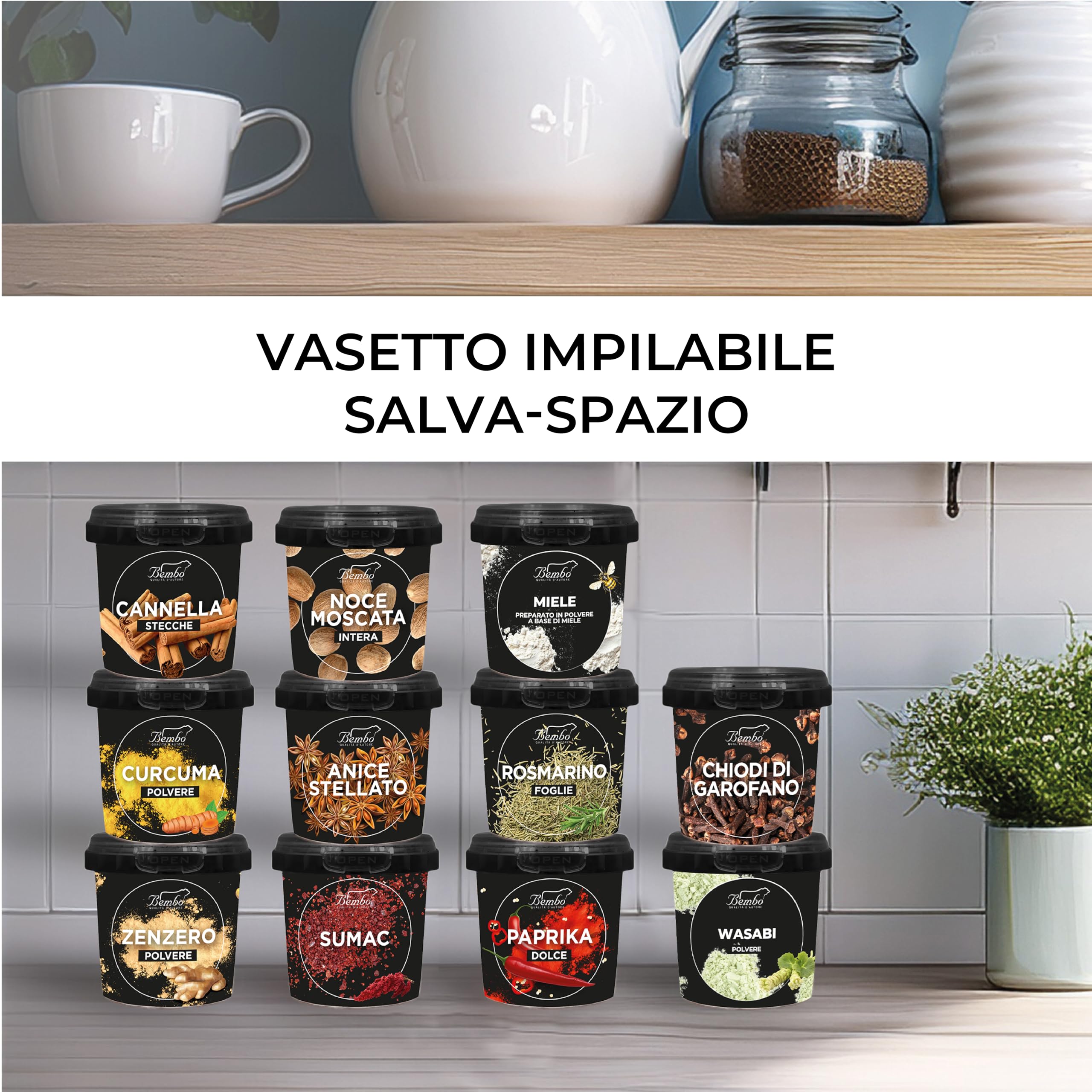 Aglio Granulare Bembo 70 g - Confezione Anti Spreco - Spezia Essiccata al Sole - Aroma Intenso - Prodotto Naturale - Confezione anti-luce e anti-ossidazione (Aglio Granulare)