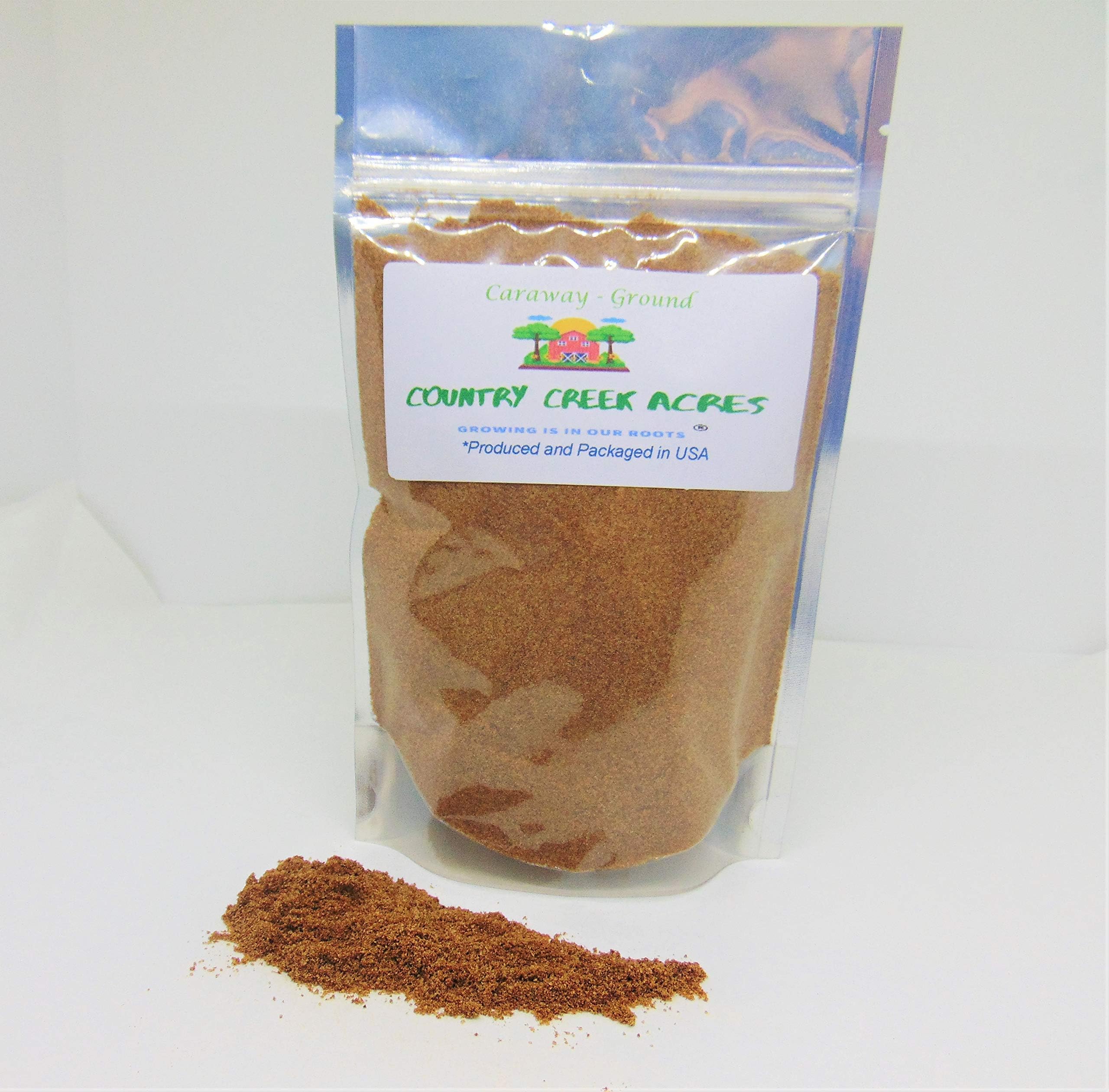 7 oz Ground Caraway Powdered Seasoning-An ancient spice, with a bitter fruity anise flavor- Country Creek LLC-A comforting flavor that's fantastic when added to cream sauce, rye breads and more!