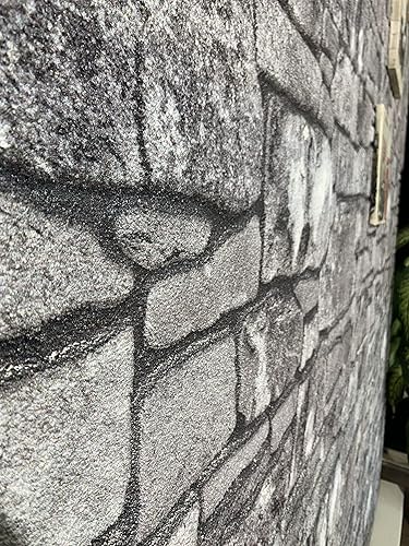 Miniatura 6 de Dundee Deco Paneles de Pared 3D - Revestimiento Gris Carbón con Aspecto de Piedra, Paneles de Pared con Revestimiento de Espuma de Poliestireno para