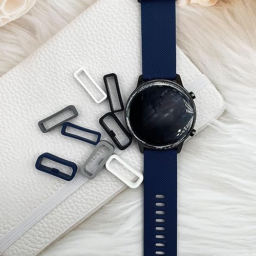 Miniatura 6 de Pdoucgia Anillos de sujeción de 0.787 in para correa de reloj, retenedor de banda de silicona, reemplazo de bucle