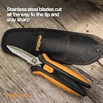 Fiskars Taille des feuilles pour le jardinage, polyvalent 8" Jardins fourrés avec gaine et SoftGrip Poignée, idéale pour couper des pots, des sacs et des fils de chambre de bébé