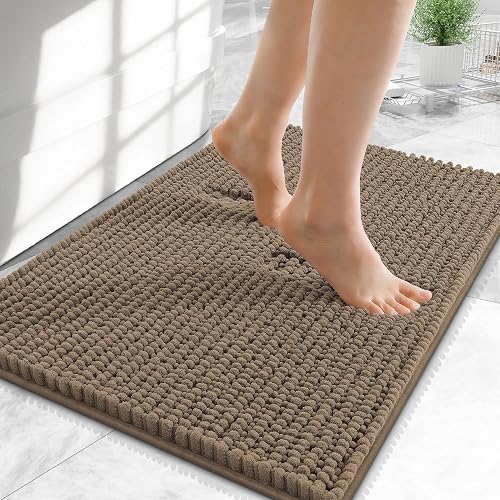 OLANLY Thick Small Bathroom Rugs 24x16, Extra Soft Absorbent Chenille