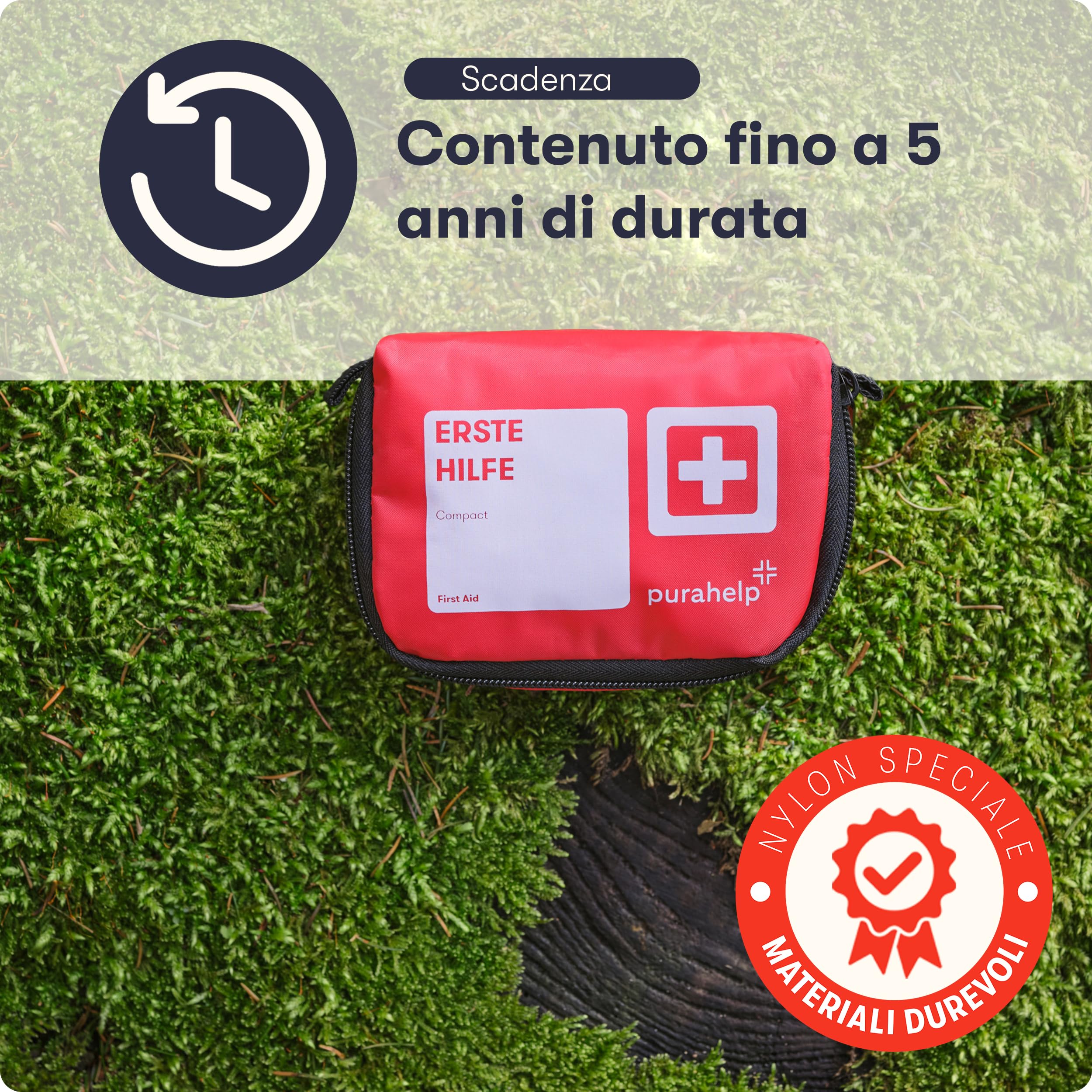 Mini Kit di Primo Soccorso - Compatto e Leggero - 51 Pezzi per Viaggio, All'aperto, Campeggio, Bicicletta - Kit di Primo Soccorso da Viaggio Farmacia da Viaggio Kit di Primo Soccorso All'aperto Kit di