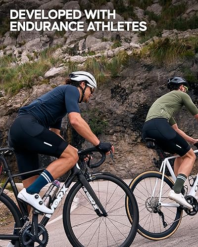 Vista 5 de DANISH ENDURANCE Calcetines de ciclismo de longitud de tripulación, transpirables, acolchados, calcetines para ciclismo para hombres y mujeres