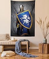 Vista 11 de Lunarable Tapiz costero, tumbonas y mar Caribe bajo el parasol naranja, imagen de vacaciones de luna de miel, decoración de tela para colgar