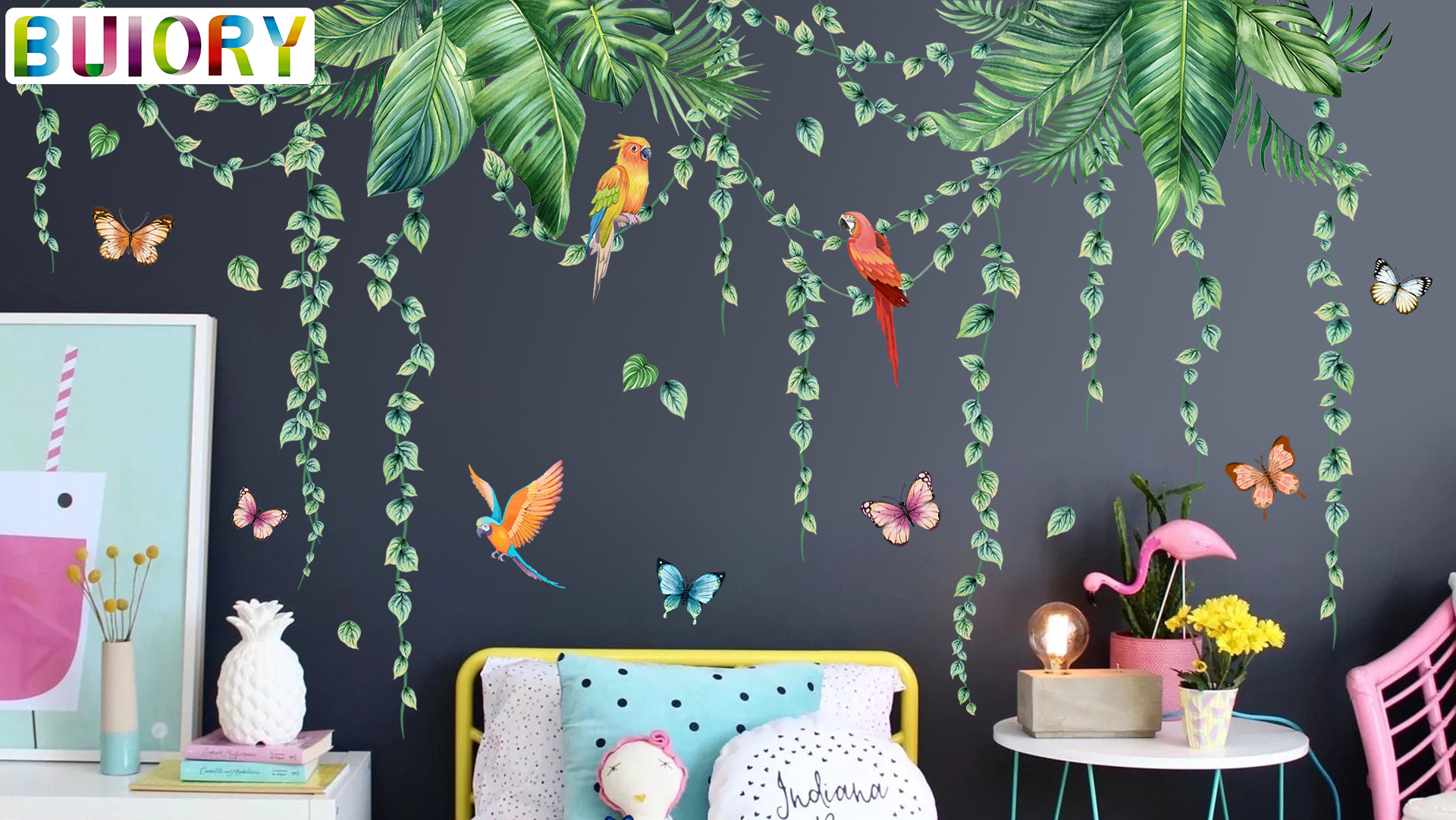 Vinilos Decorativos Hojas Tropicales Removibles en Vinyl miniatura 7