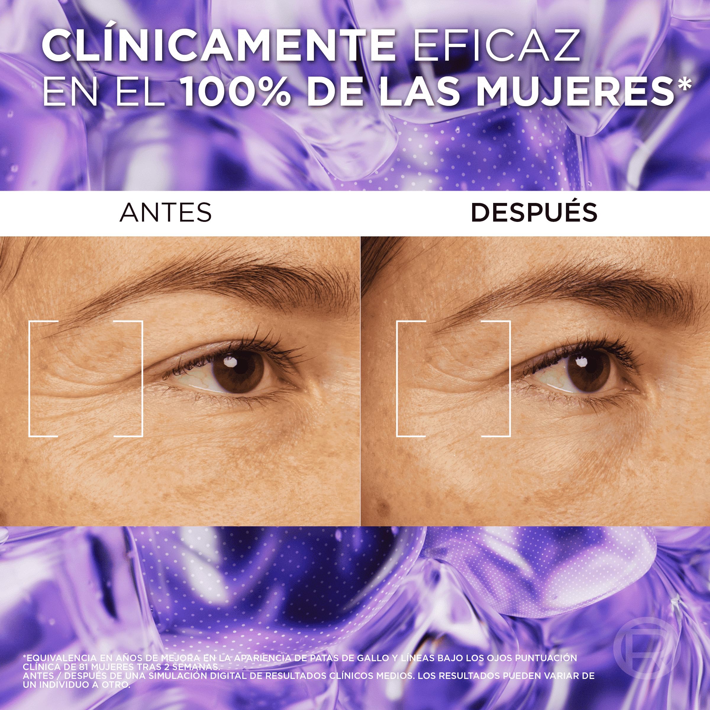 Rutina L'Oréal Paris Revitalift Filler Sérum Antiedad y Antiarrugas con Ácido Hialurónico 30ml + Sérum de Ojos con cafeína Antiojeras, 20ml + Crema de Día Rellenadora con Protección Solar SPF 50, 50ml