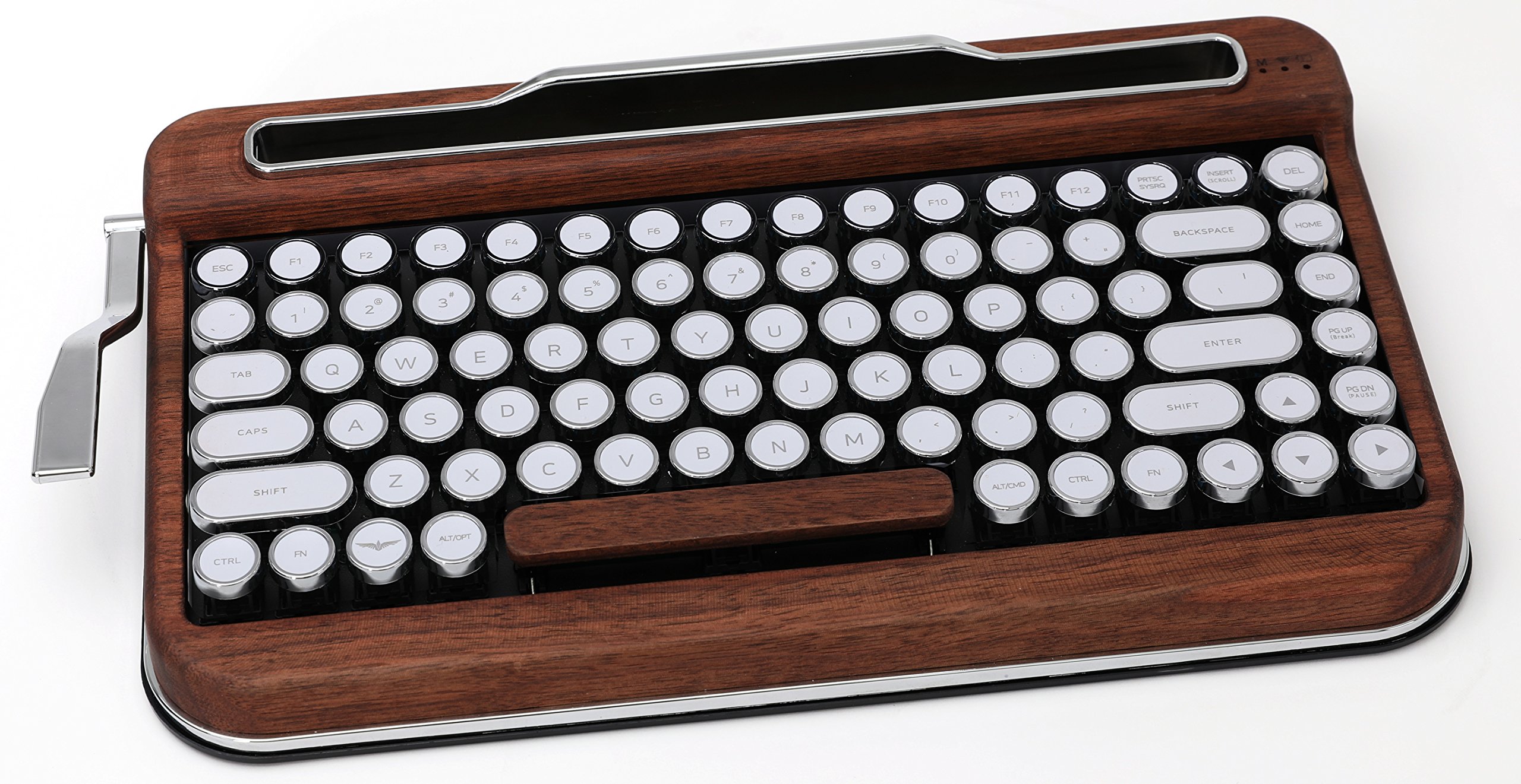 ELRETRON Teclado Bluetooth Penna Chrome Cubierta de la tecla (Nosotros Idioma) Cambiar-Cherry MX Brown Madera Especial