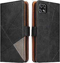 Mobile Phone Case for Samsung A22 5G Case, Leather Mobile Phone Case Card Slot Flip Stand Magnetic Leather Case for Samsung Galaxy A22 5G Flip Case, Black