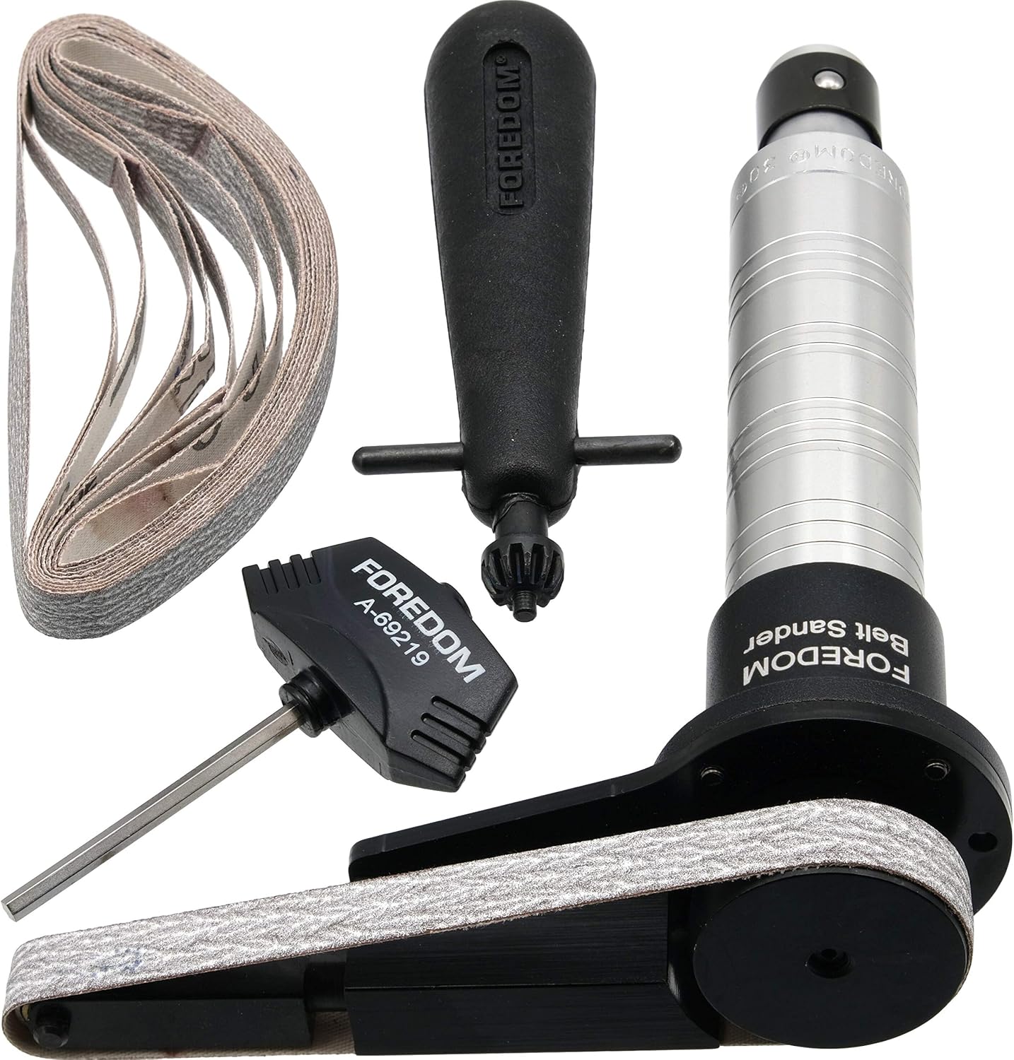 Foredom Belt Sander w/ 180 grit belt, hex key and 3 spare belts ea. 100, 180 and 240 grit and H.30 Handpiece w/HPCK-0 Chuck Key