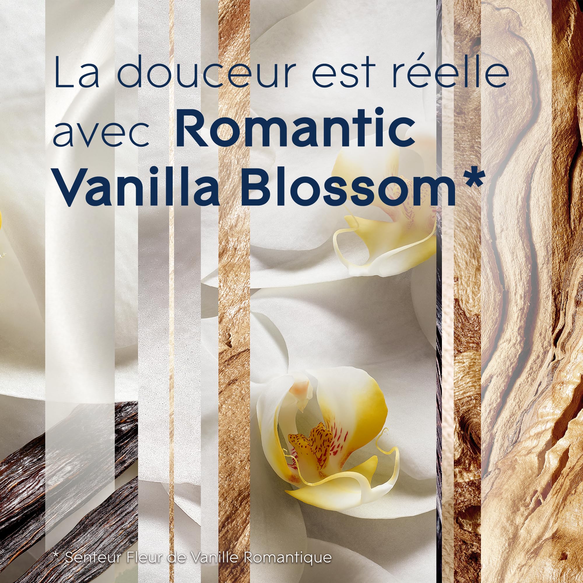 Glade Sense & Spray Recharges Diffuseur à Détection de Mouvement - Infusé Aux Huiles Essentielles - Jusqu'à 2 Mois de Parfum - Romantic Vanilla Blossom - 3 Recharges