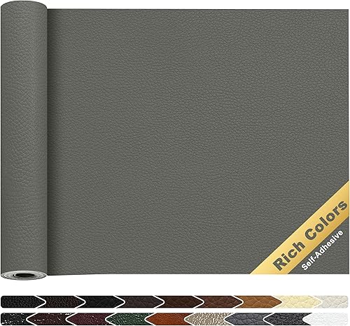 KING MOUNTAIN Parche de reparación de cuero, cinta de reparación de cuero autoadhesiva de 16 x 60 pulgadas para muebles de cuero dañados, asientos disponible en Yaxa Colombia