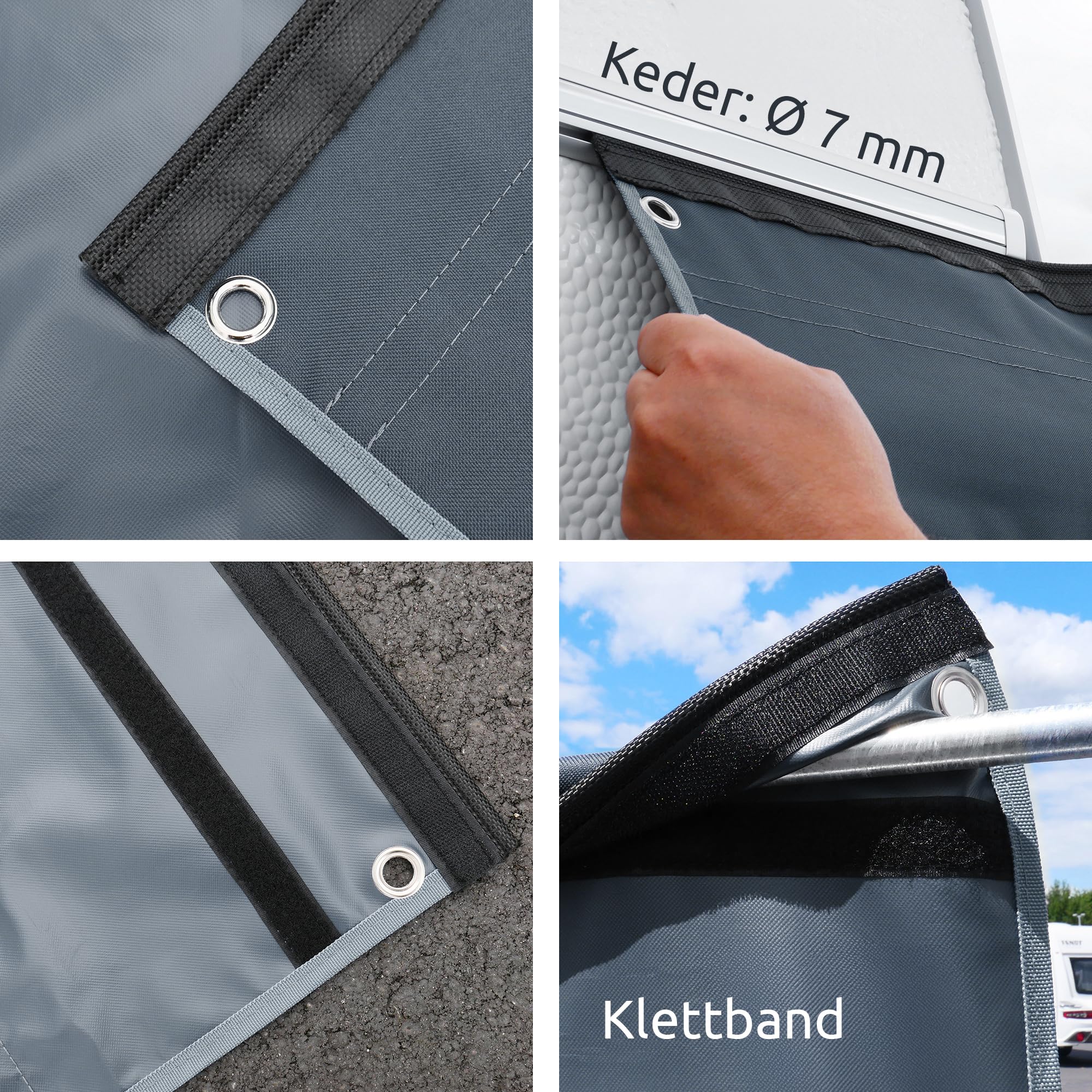 your GEAR Caravan Organizer Shoe - Hängeregal für Zelt, Vorzelt, Wohnwagen 140 x 45 cm, 10 Fächer