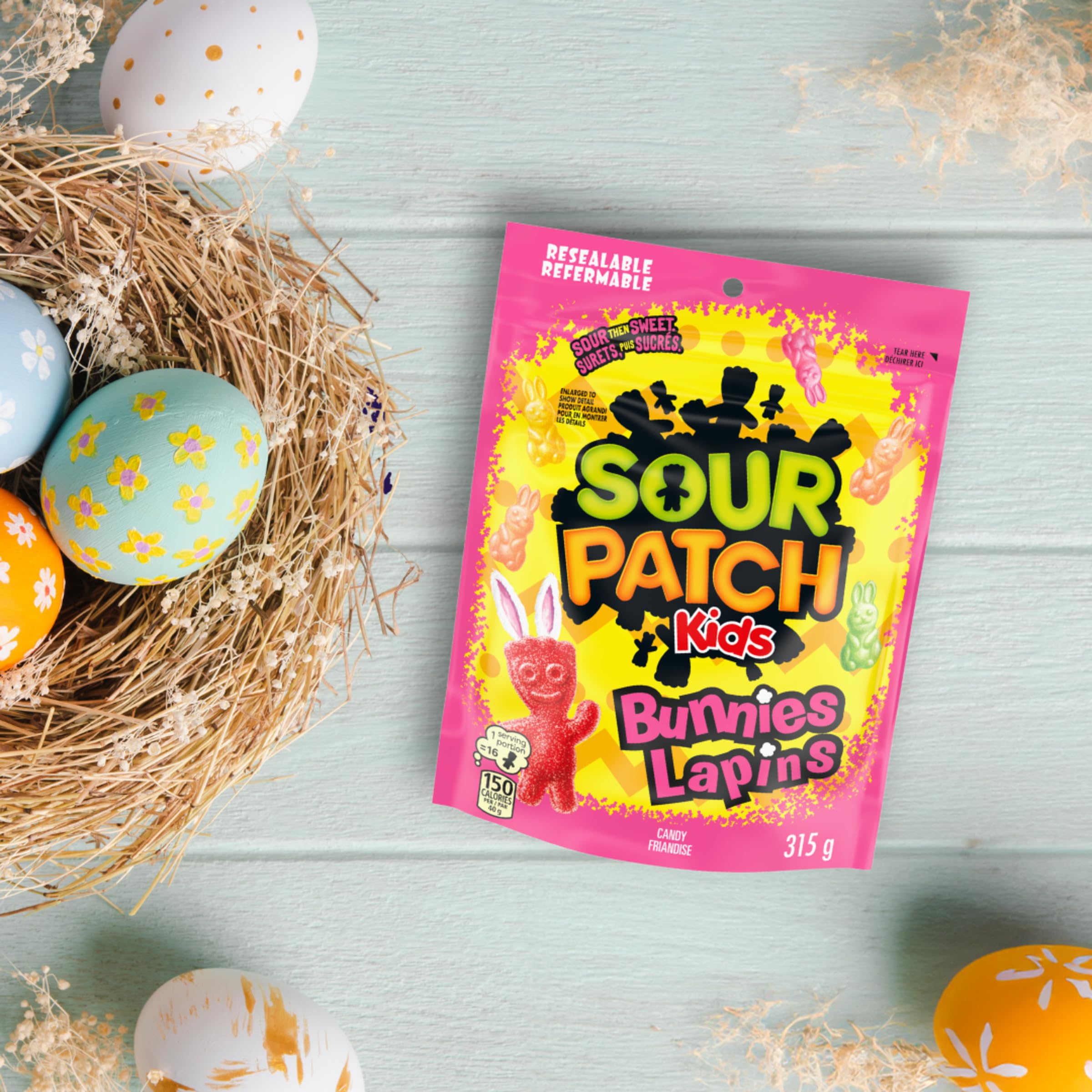 Maynards Sour Patch Kids Bunnies 315g, Easter Candy, Easter Treat