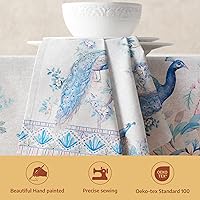 Vista 2 de Maison d' Hermine Servilletas de tela 100% algodón peinado de alta calidad, decorativas, lavables, juego de 4 servilletas para el hogar, cocina