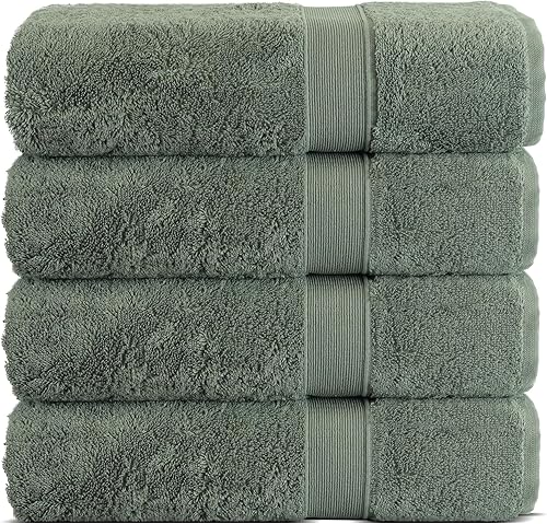 Chakir Turkish Linens 100% algodón turco de 550-600 GSM, toallas de baño turcas suaves y absorbentes, para uso diario, toallas de baño de 27 x 54