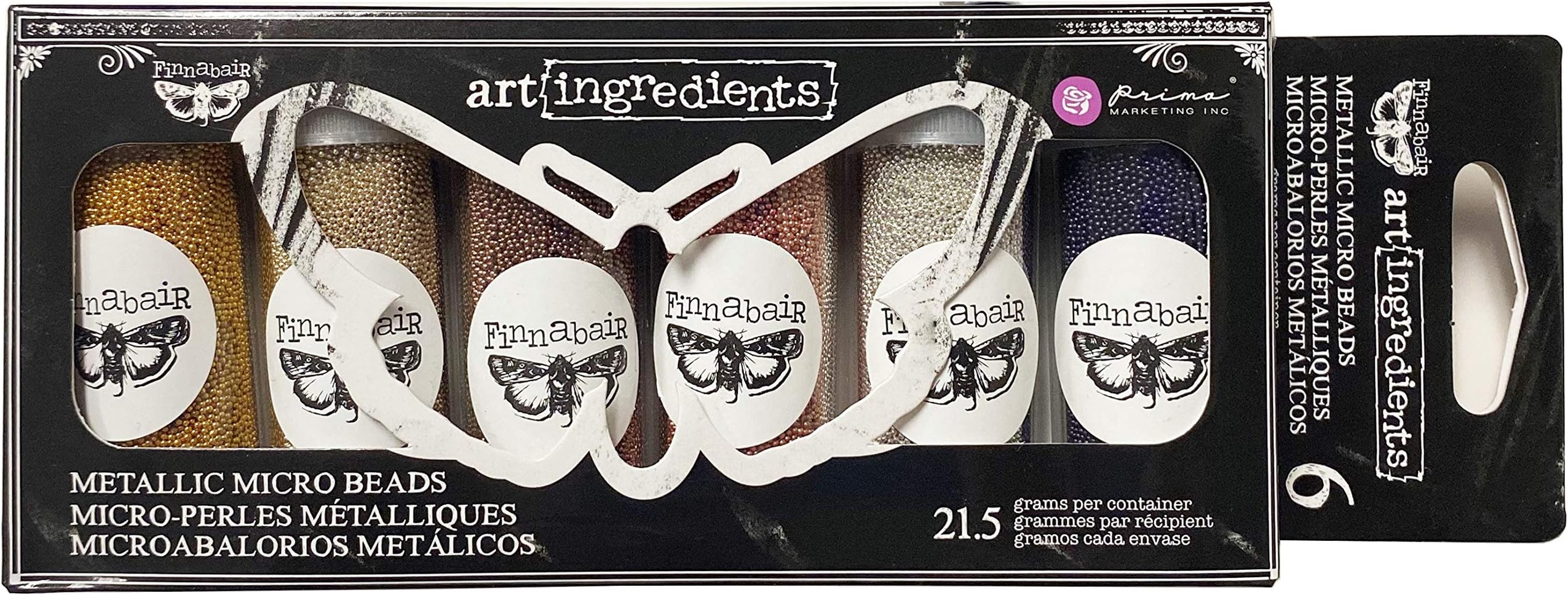 Finnabair Metallic Art Micro Beads 6/PK