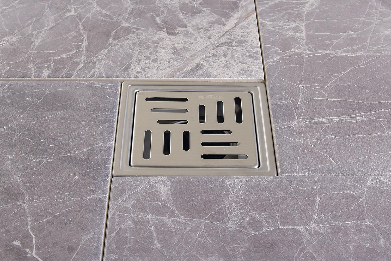 Kingston Brass BSF4410SS Watercourse 4" Square Shower Drain, Polished Stainless Steel