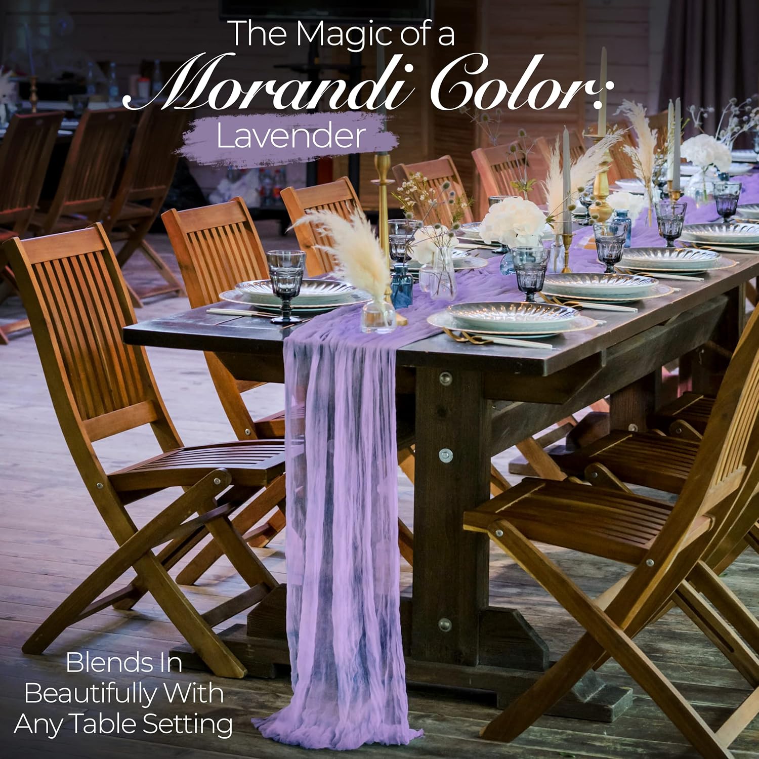 6 Pack Cheese Cloth Table Runners, 10 Foot Cheesecloth Table Runner Boho, Cheesecloth Table Runner 35x120, Lavender Cheesecloth Table Runner, Purple Table Runners, Wedding Arch Draping Fabric