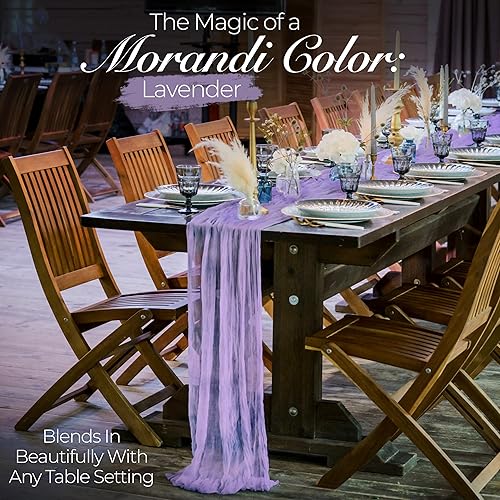 Miniatura 5 de Paquete de 6 caminos de mesa de tela de queso, camino de mesa de estopilla de 10 pies, bohemio, camino de mesa de estopilla de 35 x 120, camino de