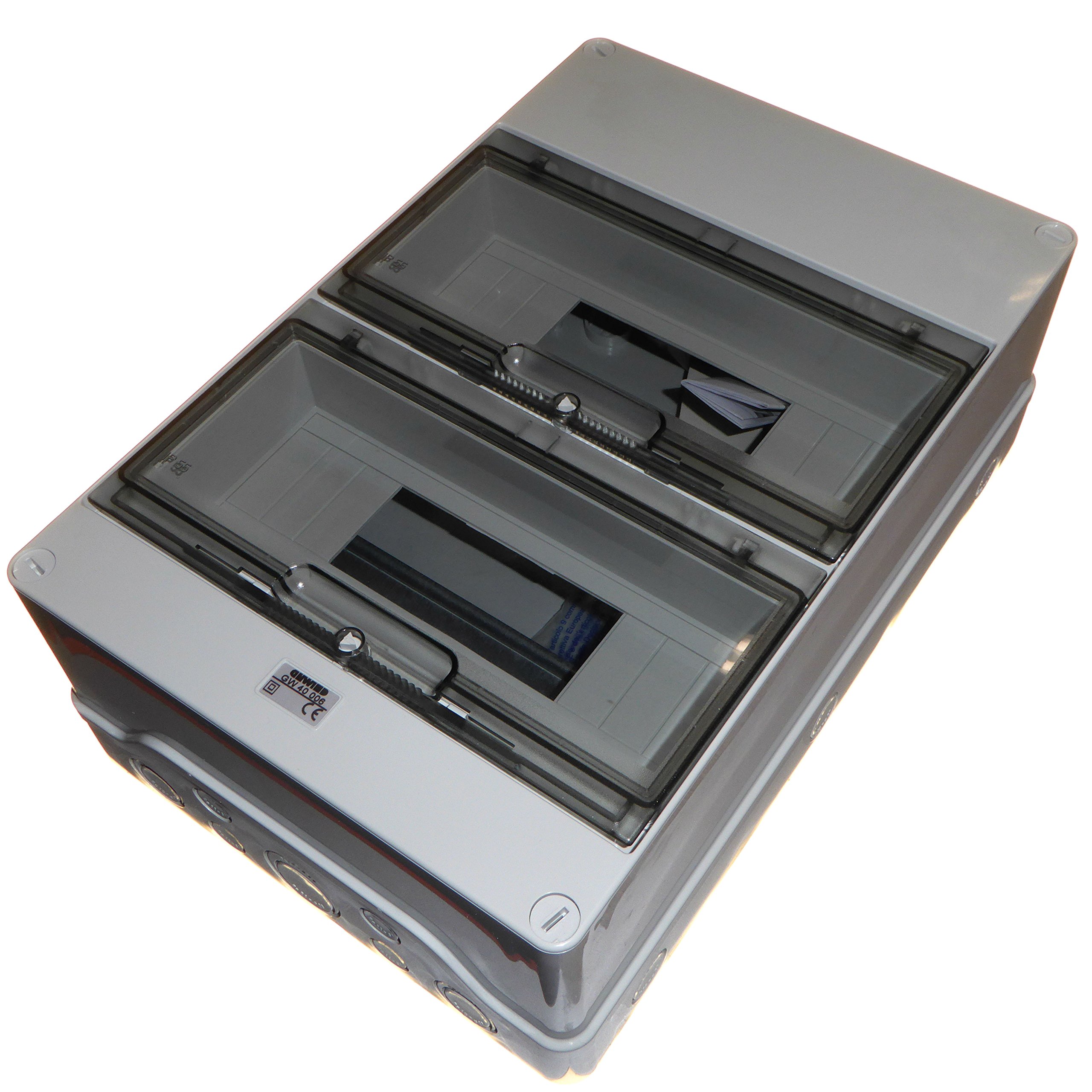 Buy Gewiss GW40006 24 Module IP55 Weatherproof Enclosure with DIN Rail for Consumer units