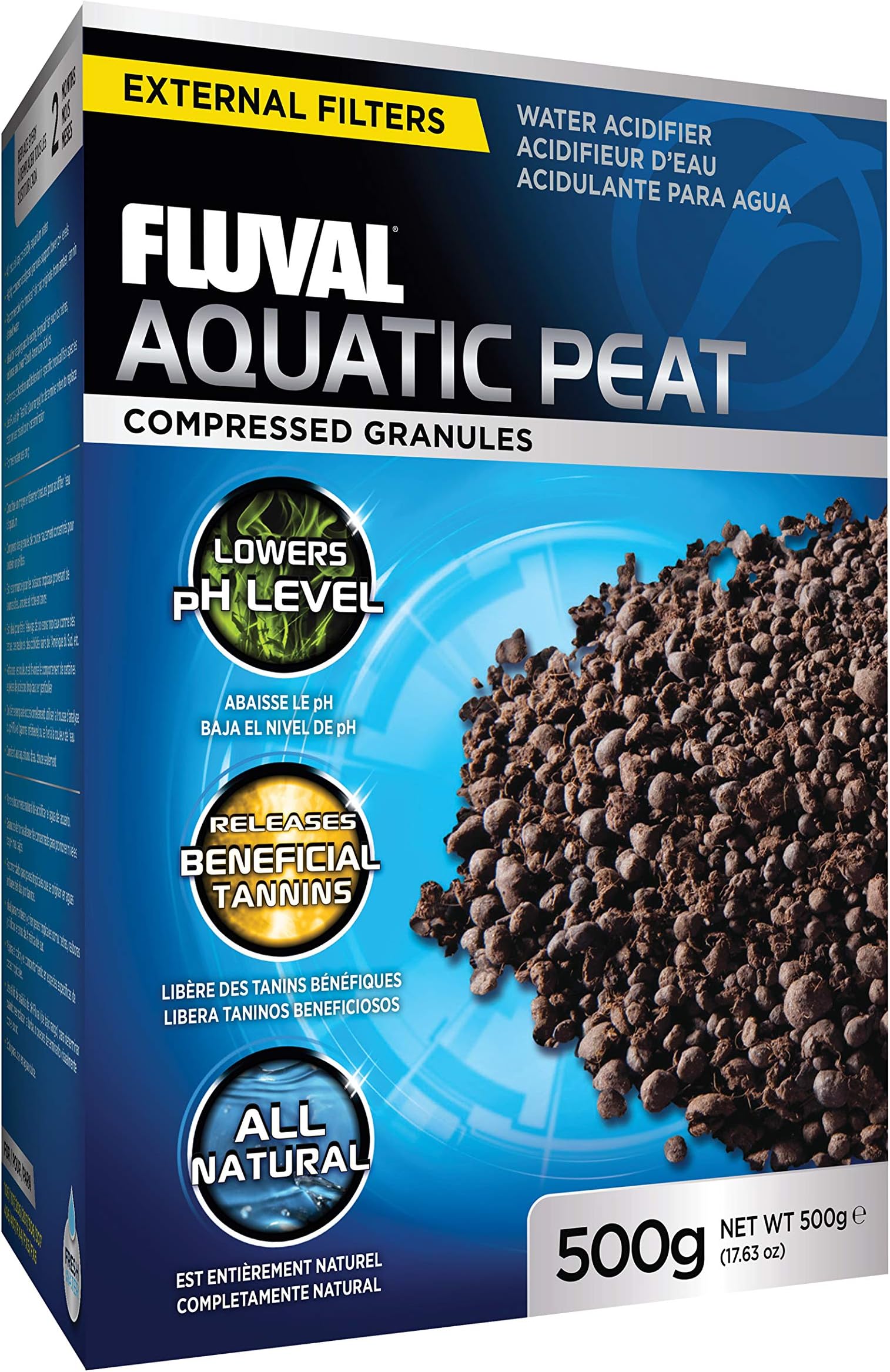 Fluval Peat Granules, Filter Insert for Strong Growth of Aquatic Plants in Freshwater Aquariums, 500 g
