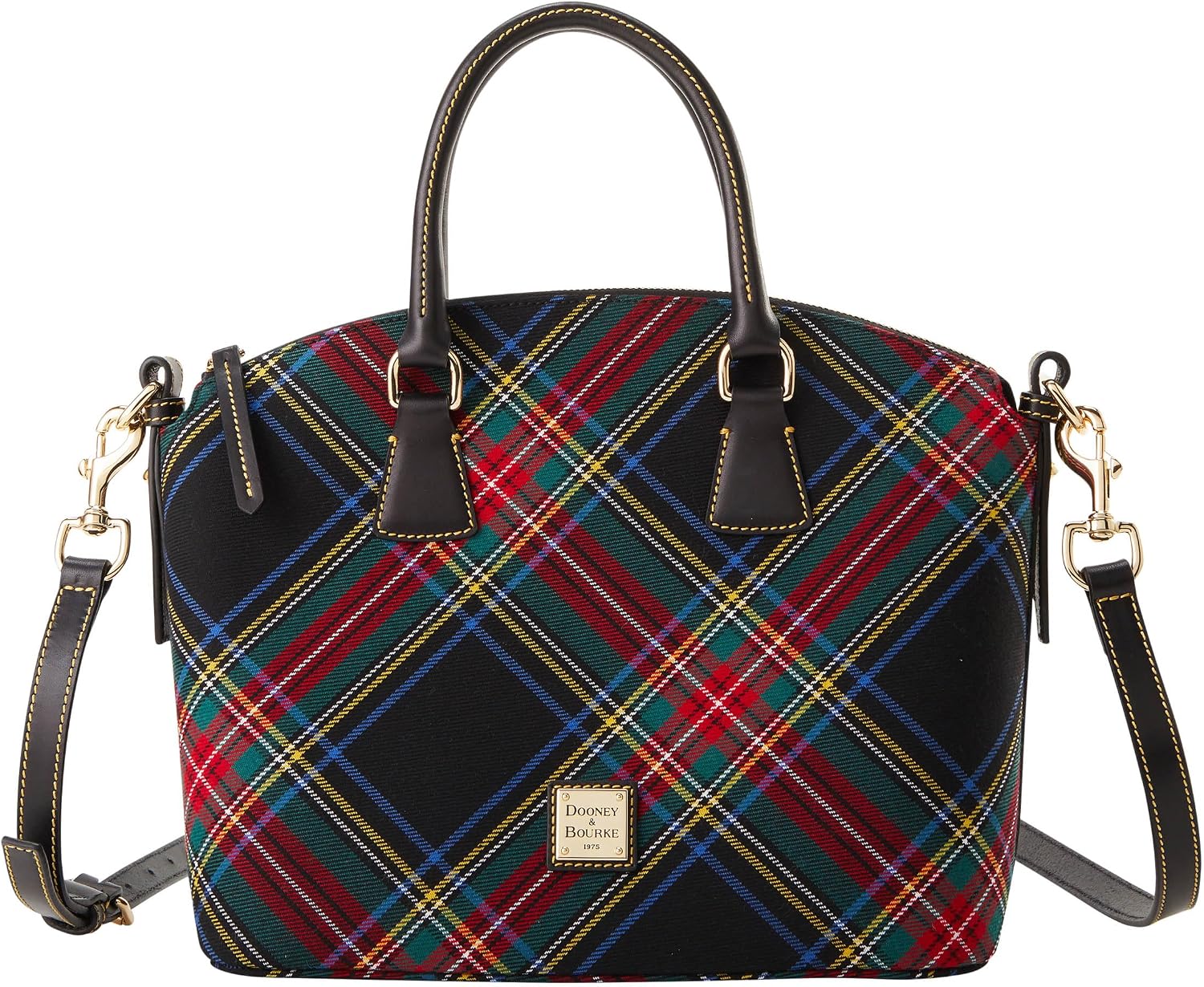 Dooney & Bourke Handbag, Tartan Domed Satchel