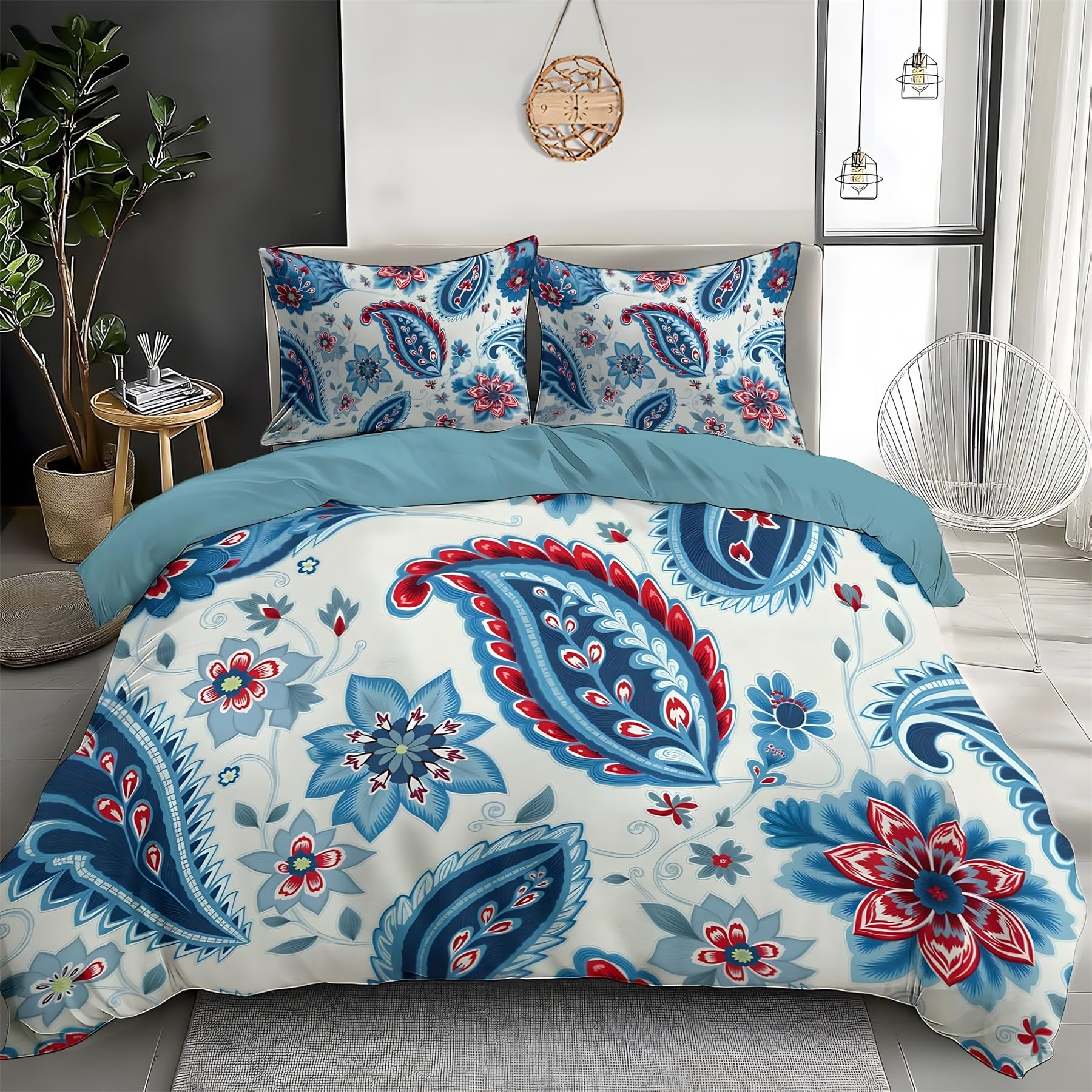 Parure de lit 140x200 cachemire bleu pour transformer la chambre d'enfant