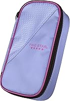 Five Star High-Capacity Pencil Pouch - Durable Zipper Organizer for School Supplies, Earbuds, Chargers, Makeup | Lilac/Berry Guaranteed