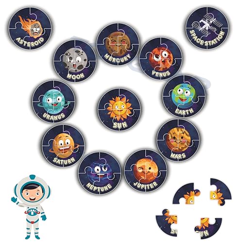 Image of Wooden Lock Solar System Puzzle for Kids | Educational Planet Puzzle Board | Learn Planets, Orbits & Space | Montessori Science Toy Perfect Stem Gift for Kids (Age 3+ Years)