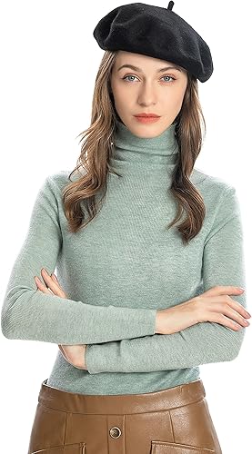 Miniatura 2 de ZLYC - Gorro de boina francesa de lana para mujeres y niñas