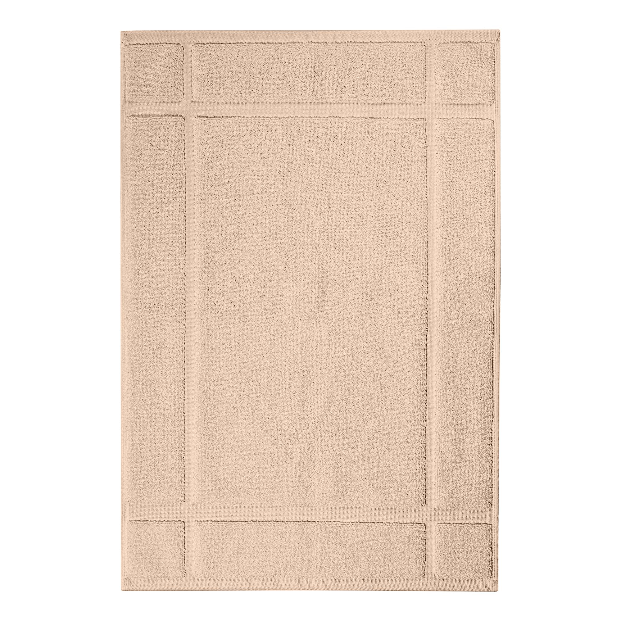 Ample Decor Cotton Bath Mats 24 X 17 Inches, 1350 GSM Oeko Tex Certified Solid Construction Thick & Plush, for Bathroom Floor, Shower – Beige