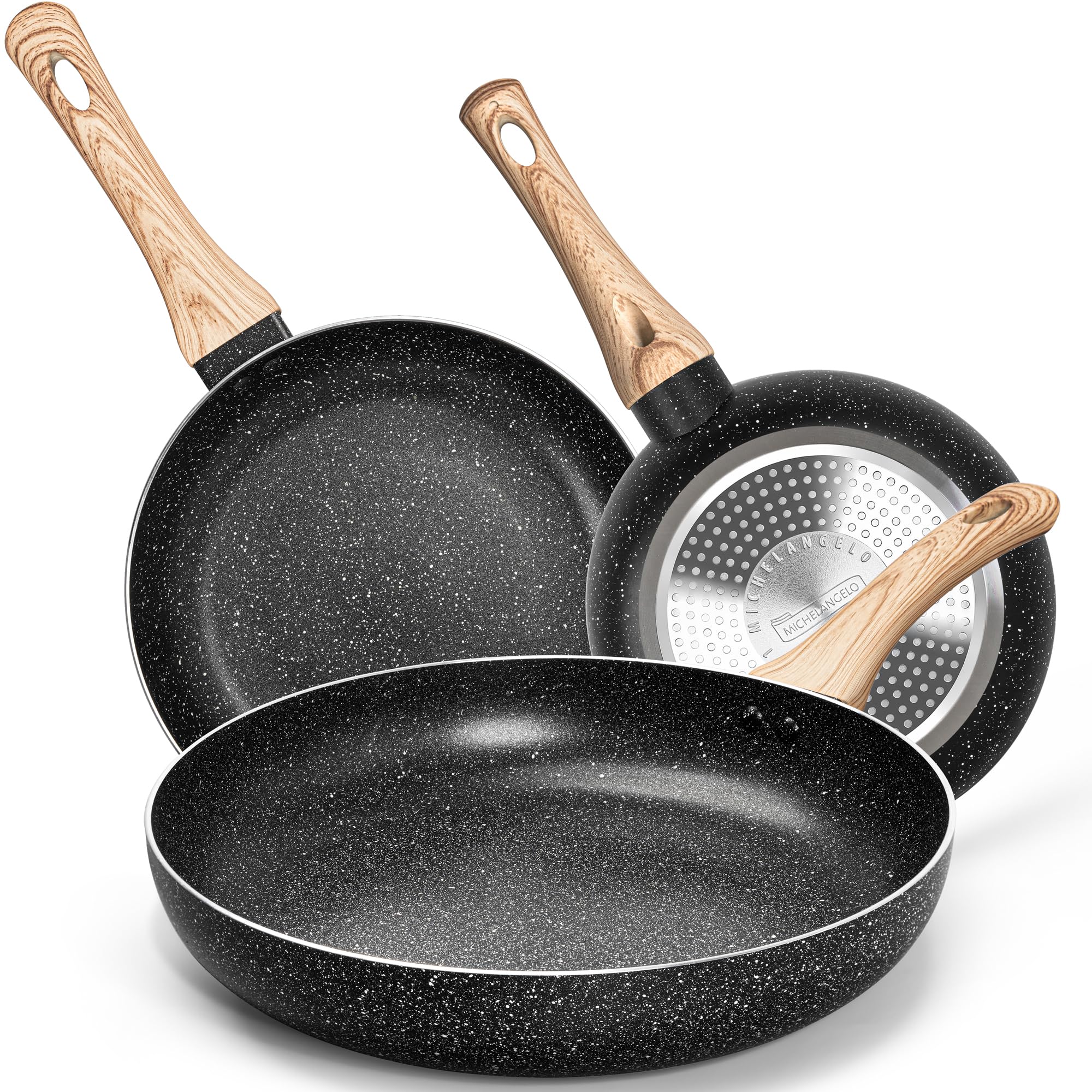 MICHELANGELO Non Stick Frying Pans Set
