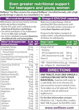 Vitabiotics Wellteen Her Plus - 56 Tablets/Capsules, 56 Count (Pack of 2)