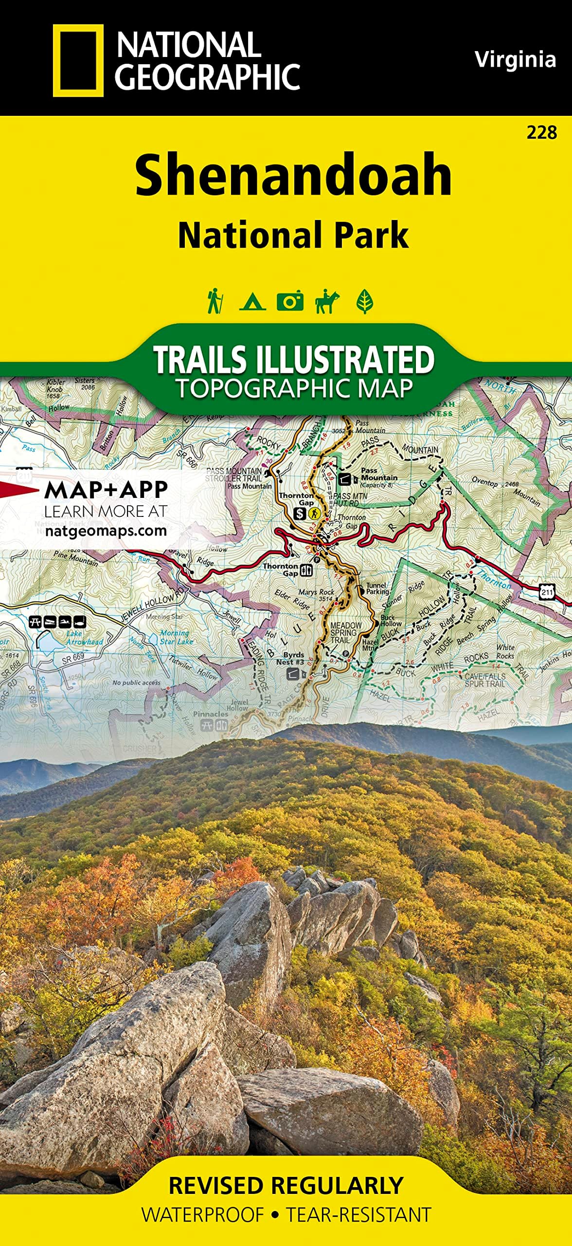 Shenandoah Map (National Geographic Trails Illustrated Map, 228)