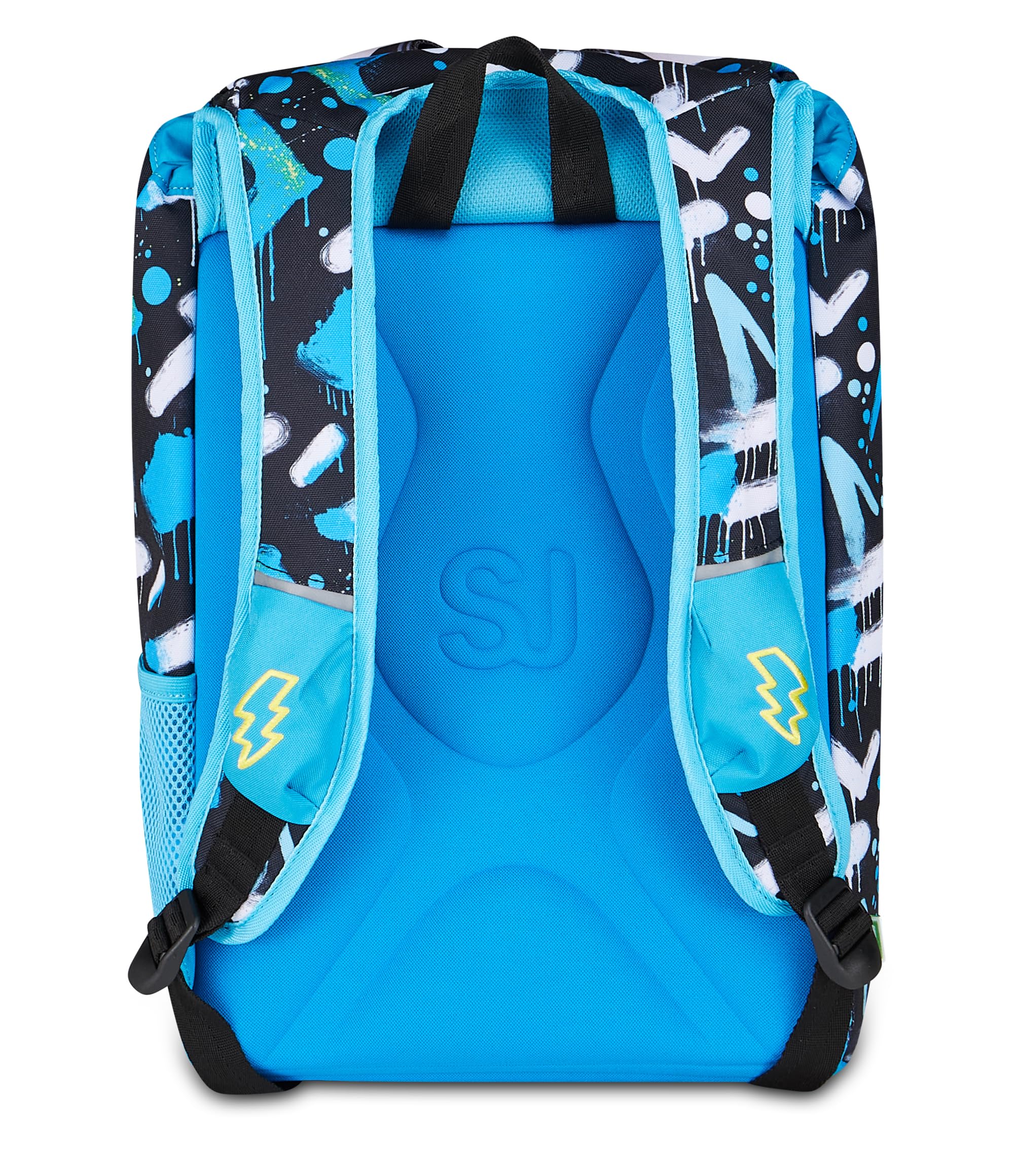 SJ GANG STYLE JAM GANG Zaino Scuola Estensibile Big METAL DRAGON BOY, Blu, 24 L, Zip laterali, ali drago sollevabili, Tasca portaborraccia, Scuola elementare e media, Bambino, Ragazzo