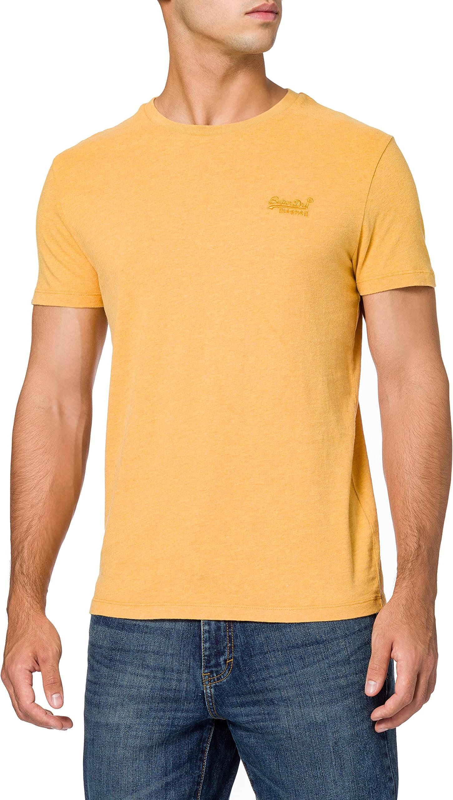 SuperdryMen's Vintage Logo Emb Tee T-Shirt, Ochre Marl, XXL