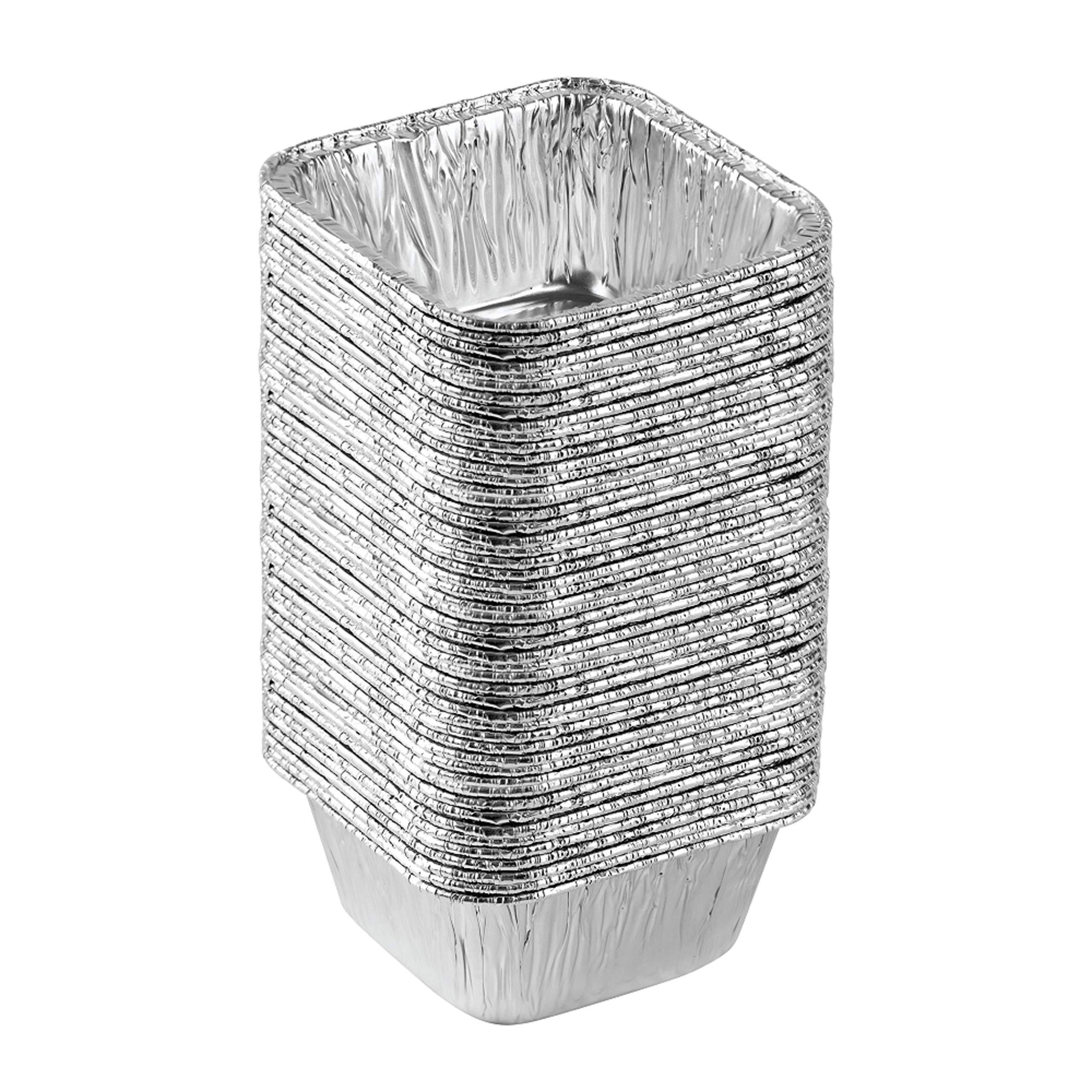 Moules de cuisson jetables carrés en aluminium 10,7 cm pour gâteaux, brownies et pain