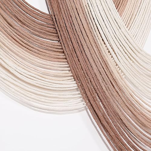 Miniatura 4 de Osunnus Tapiz bohemio de macramé para colgar en la pared, teñido anudado, hecho a mano, tejido degradado, decoración de pared para sala de estar y