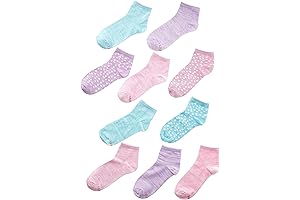 Girls 8-10 Years - Soft Comfy Ankle Socks - 10 Pairs Assorted Colors