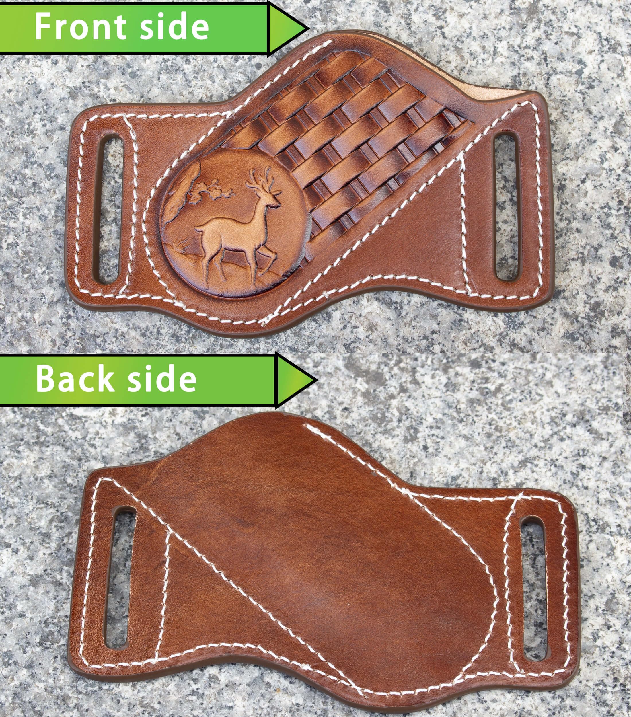 Funda de piel auténtica para cuchillos, calidad premium, segura y elegante