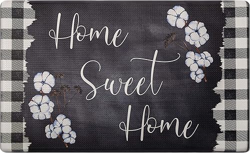 Tapete Cozy-Living de cuadros blancos y negros