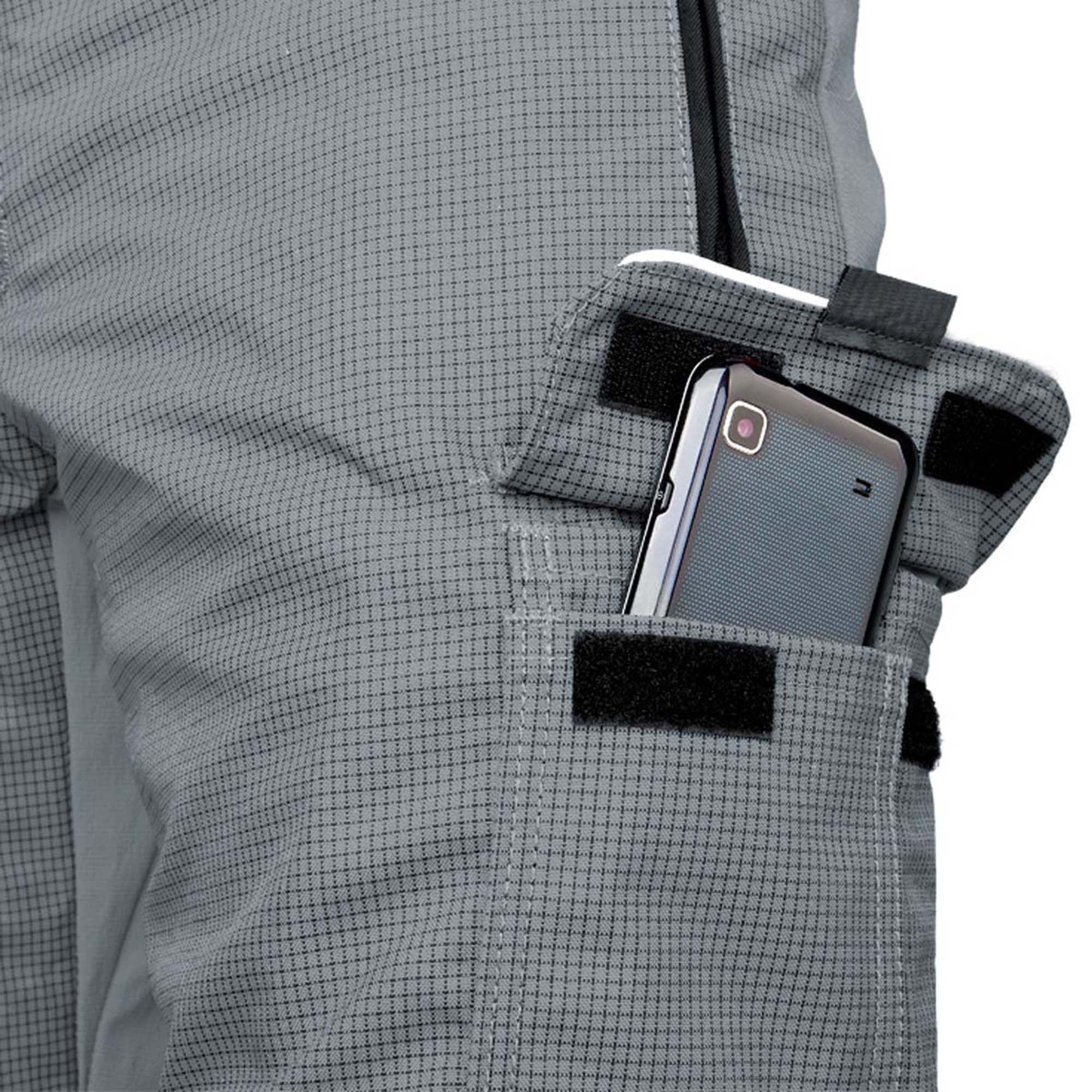Pfanner Ventilation - Pantalones de protección contra cortes (clase 1), color gris, gris, M