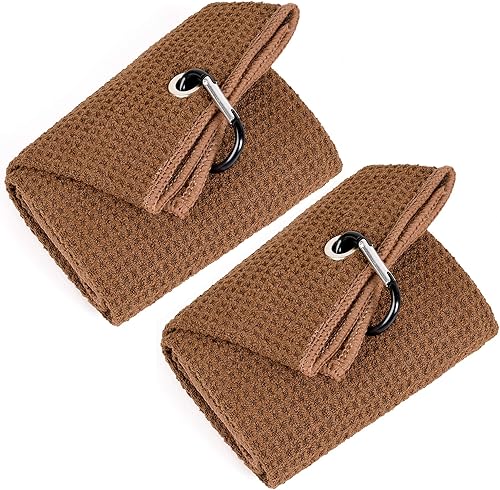 Miniatura 13 de Mile High Life Toalla de golf triple 16 x 24 pulgadas Tela de microfibra de alta calidad Patrón de gofre con clip de mosquetón resistente